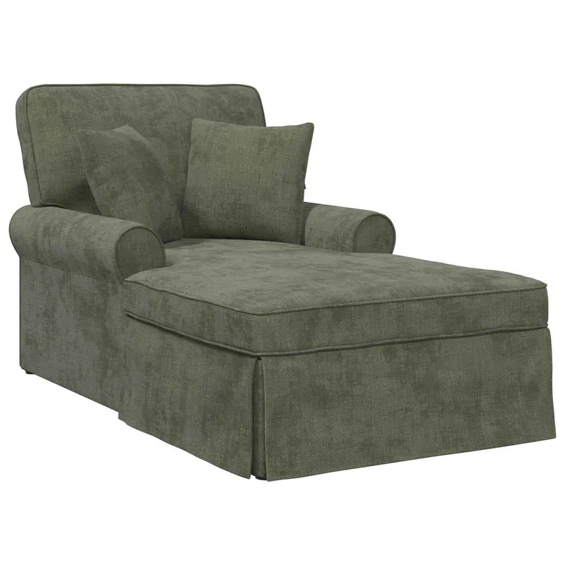 Chaise Lounge com Saia com almofada Verde 157 x 91 x 91 cm ARES