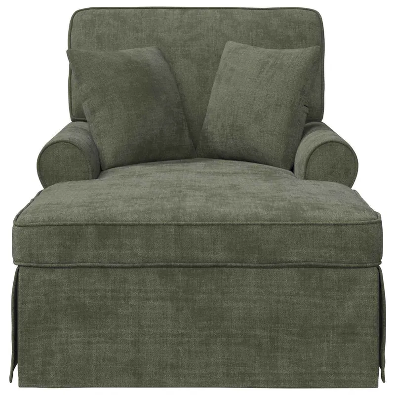 Chaise Lounge com Saia com almofada Verde 157 x 91 x 91 cm ARES