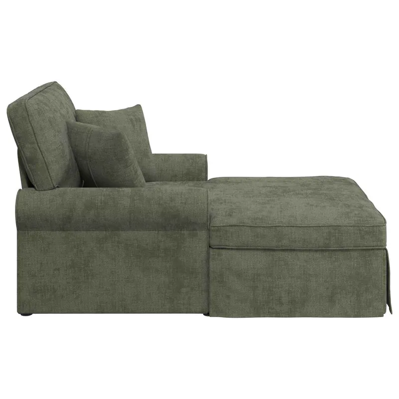 Chaise Lounge com Saia com almofada Verde 157 x 91 x 91 cm ARES