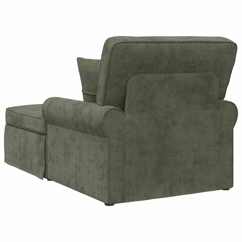 Chaise Lounge com Saia com almofada Verde 157 x 91 x 91 cm ARES