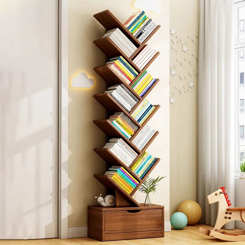 Contemporary Creative Rectangular Eco-Friendly Board 6/8/10/12 Tier Bookshelves For Home Office