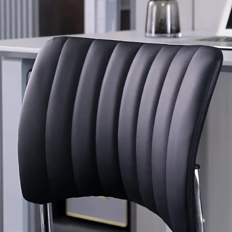 Modern Minimalist Square Iron PU Leather Sponge Desk Chair Backrest For Home Office