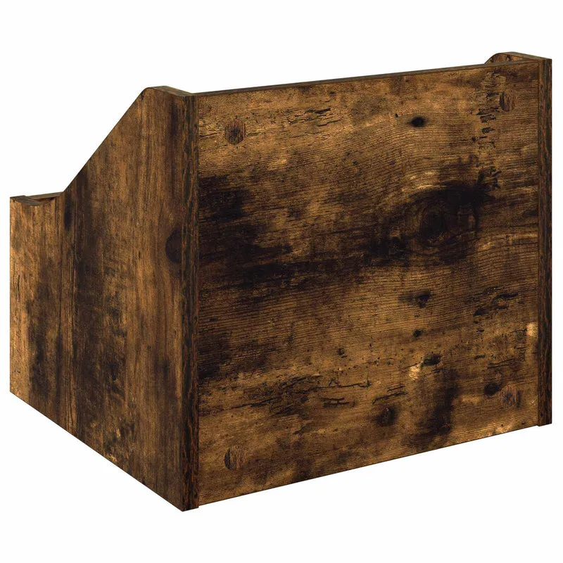 Caixa de Discos LP 2 unid. Carvalho Fumado 37 x 33 x 32 cm