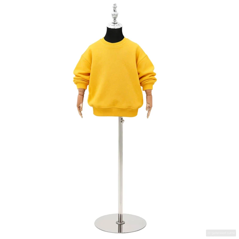 Mannequin Ajustável de 120-150 cm com Base Unisexo PP Preto