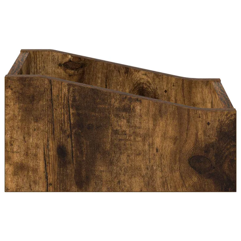 Caixa de Discos LP 2 unid. Carvalho Fumado 23 x 33 x 16 cm