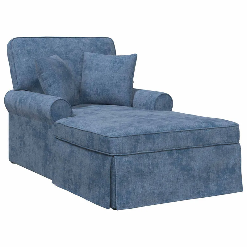 Chaise Lounge com Saia com almofada Azul 157 x 91 x 91 cm ARES