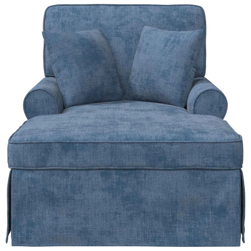 Chaise Lounge com Saia com almofada Azul 157 x 91 x 91 cm ARES