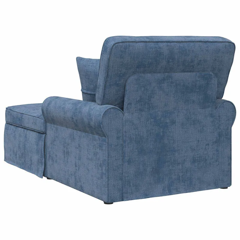 Chaise Lounge com Saia com almofada Azul 157 x 91 x 91 cm ARES