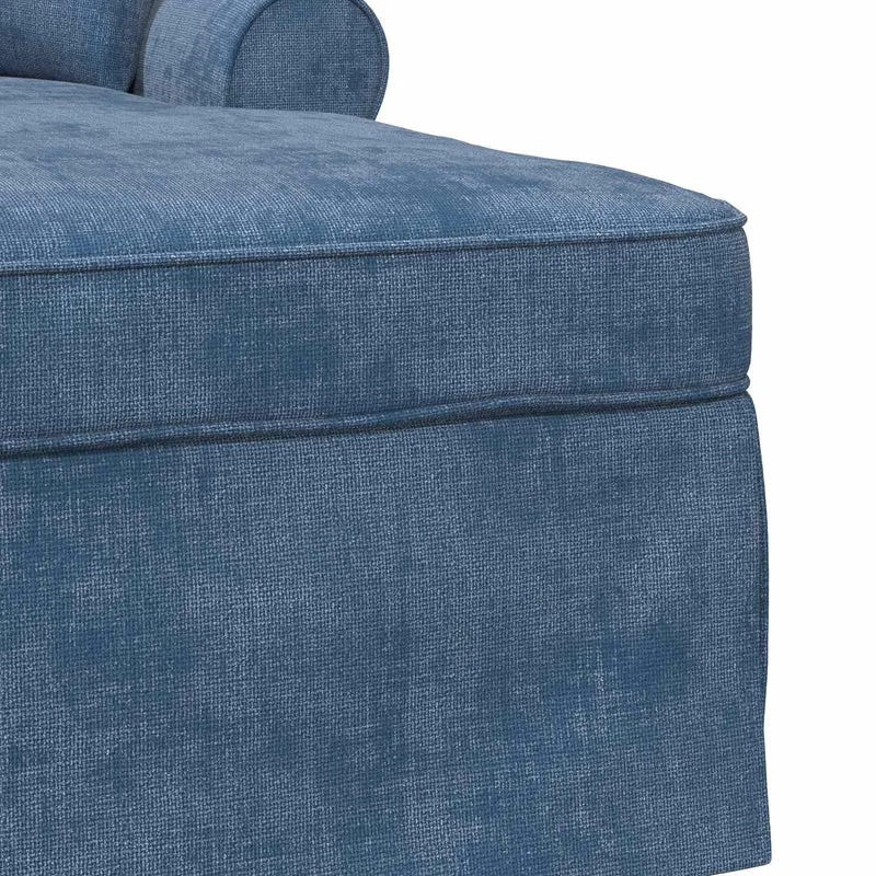 Chaise Lounge com Saia com almofada Azul 157 x 91 x 91 cm ARES