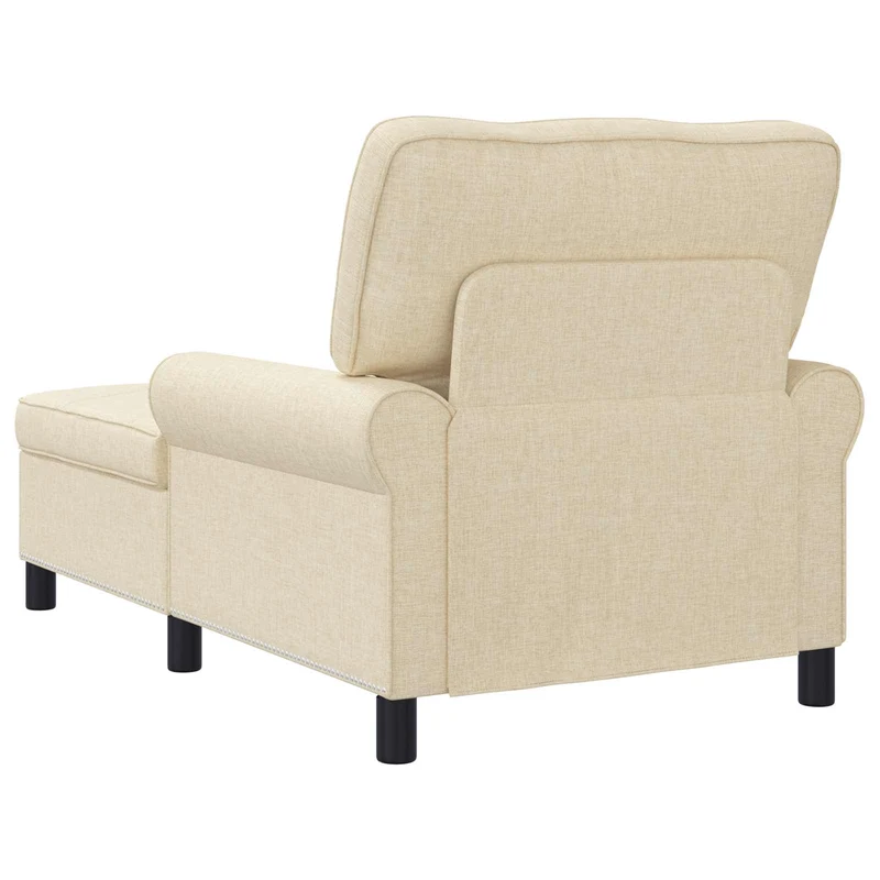 Chaise Lounge Creme tecido 91 x 157 x 91 cm