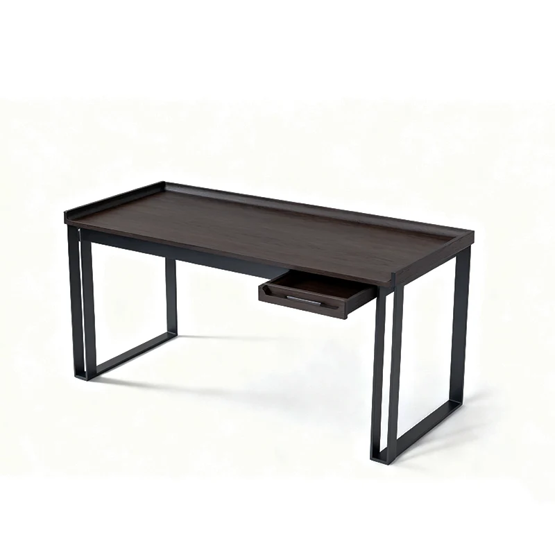 Contemporary Industrial Desk - Durable & Space-Saving Design Table Ideal For Home Office