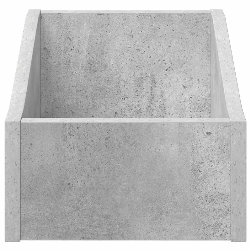 Caixa de Discos LP Cinzento Cimento 23 x 33 x 16 cm
