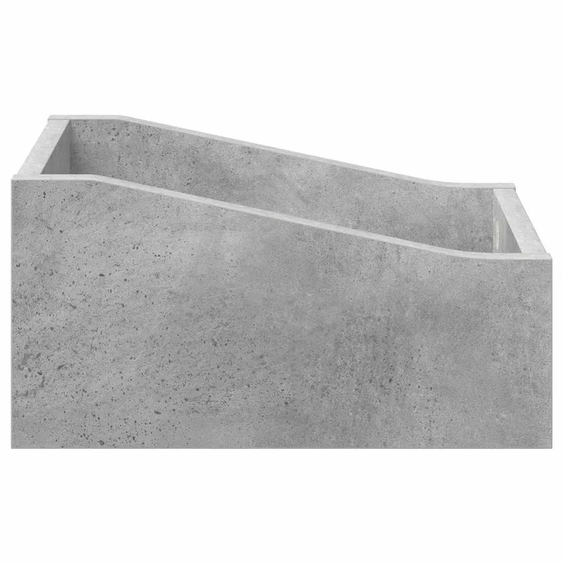 Caixa de Discos LP Cinzento Cimento 23 x 33 x 16 cm