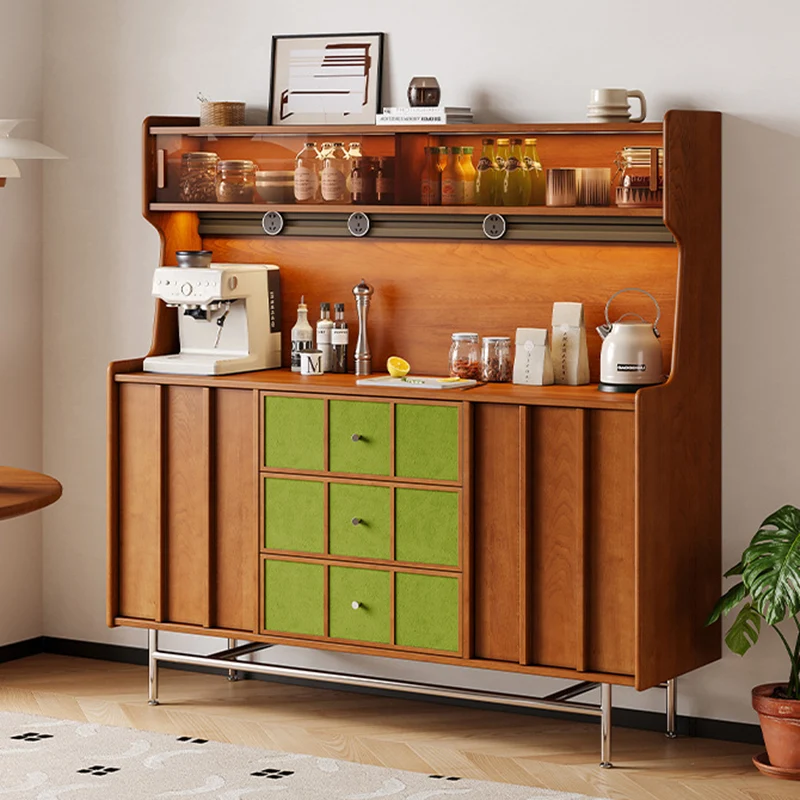 Traditional Vintage Rectangular Medium Density Fiberboard Stainless Steel Storage Cabinet 2-Cabinet For Living Room