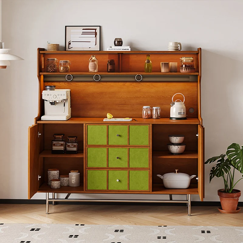 Traditional Vintage Rectangular Medium Density Fiberboard Stainless Steel Storage Cabinet 2-Cabinet For Living Room
