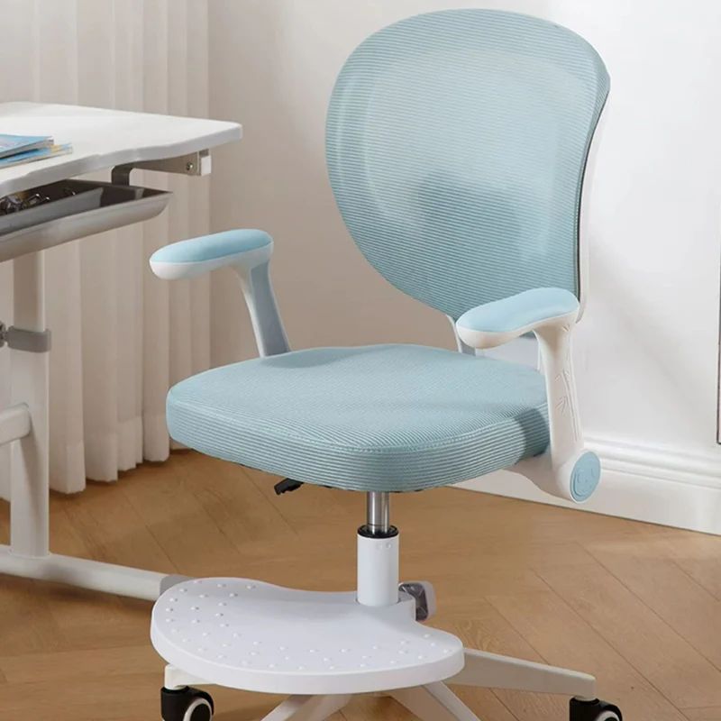 Contemporary Creative Kids Panda Square Mesh PP Nylon Hardware Latex Liftable Swivel Desk Chair Backrest Armrest Footrest For Study