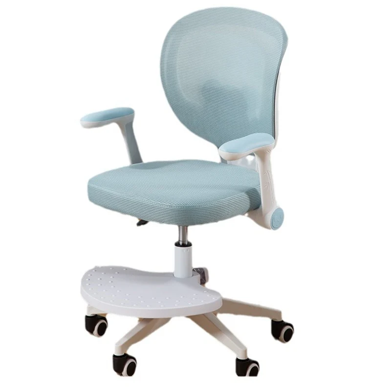 Contemporary Creative Kids Panda Square Mesh PP Nylon Hardware Latex Liftable Swivel Desk Chair Backrest Armrest Footrest For Study