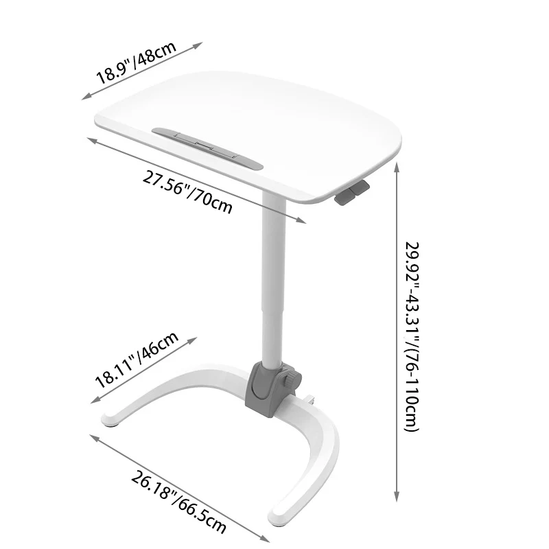 Modern Simplicity Plate Hardware Rectangular Foldable Liftable Mobile Desks For Home Office