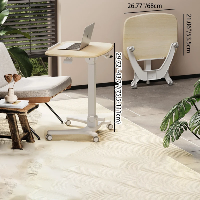 Modern Simplicity Plate Hardware Rectangular Foldable Liftable Mobile Desks For Home Office