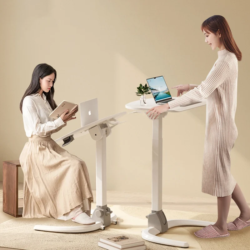 Modern Simplicity Plate Hardware Rectangular Foldable Liftable Mobile Desks For Home Office