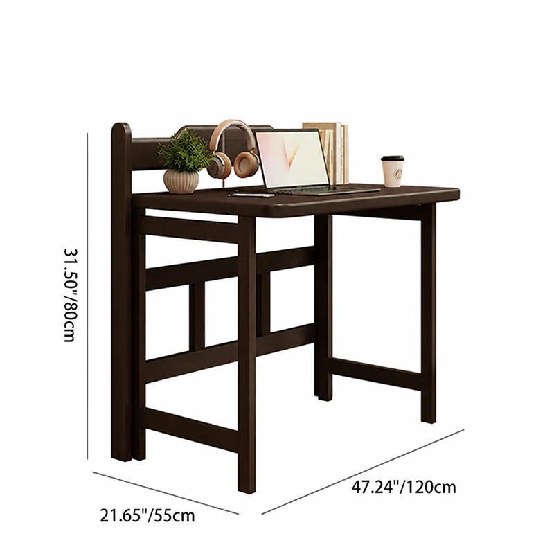 Modern Minimalist Foldable Rectangle Rubberwood Desk For Home Office