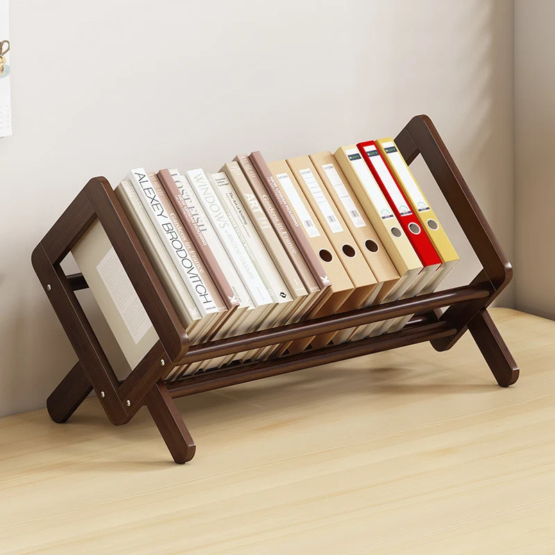 Modern Minimalist Rhombus Nan Bamboo Bookshelf For Living Room