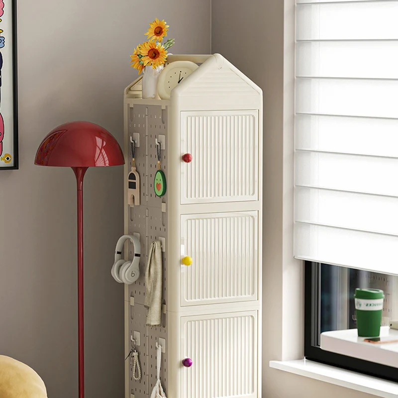 Modern Minimalist Movable Rotatable Square Plastic Foldable Storage Cabinet 2/3/4-Cabinet For Living Room
