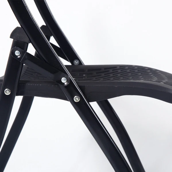 Modern Minimalist Plastic Iron Square Foldable Desk Chair With Backrest For Home Office And Study