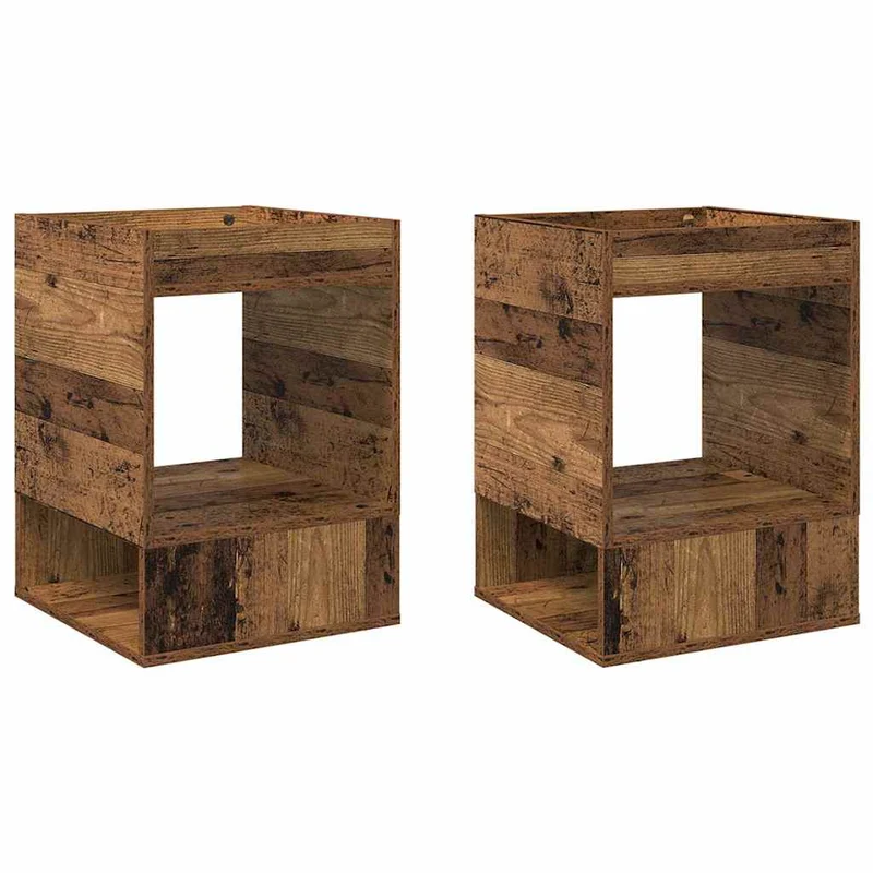 Mesa de apoio 2 unid. Madeira antiga 40 x 40 x 56 cm