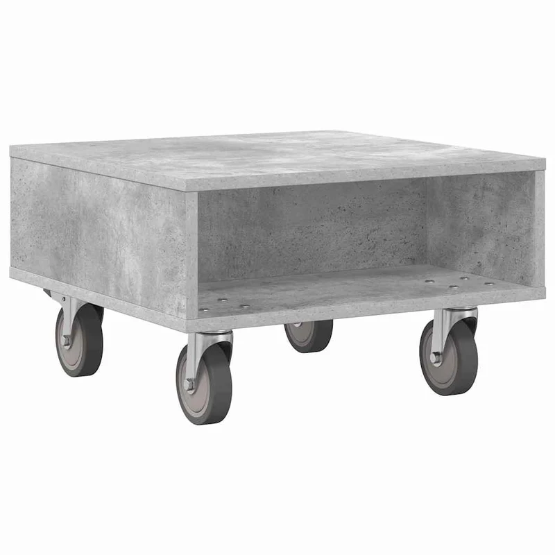 Mesa Lateral com Rodas Cinzento 50,5 x 50 x 30 cm