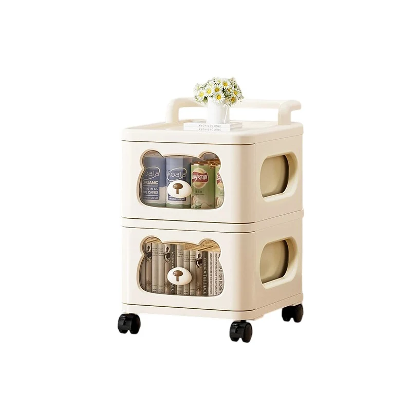 Contemporary Creative PP Movable Bear Square Storage Cabinet 2/3/4/5/6-Cabinets For Living Room