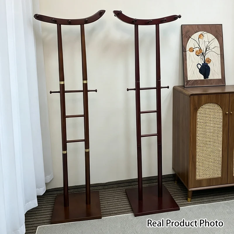 Modern Minimalist Boat-Shaped Hook Rubberwood MDF Display Rack For Living Room