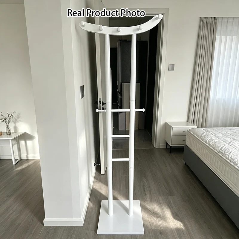 Modern Minimalist Boat-Shaped Hook Rubberwood MDF Display Rack For Living Room