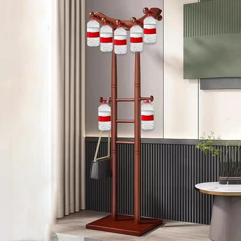 Modern Minimalist Boat-Shaped Hook Rubberwood MDF Display Rack For Living Room