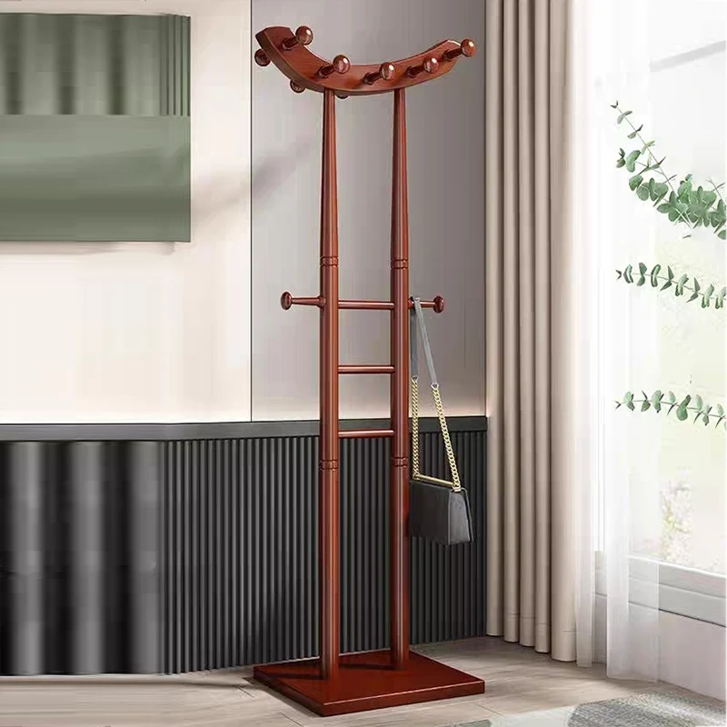 Modern Minimalist Boat-Shaped Hook Rubberwood MDF Display Rack For Living Room