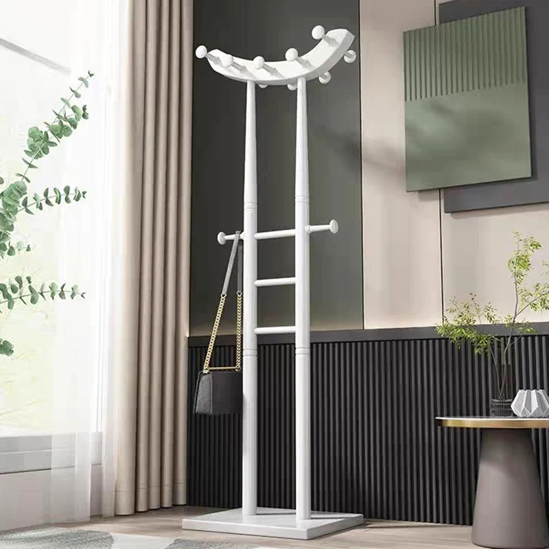 Modern Minimalist Boat-Shaped Hook Rubberwood MDF Display Rack For Living Room