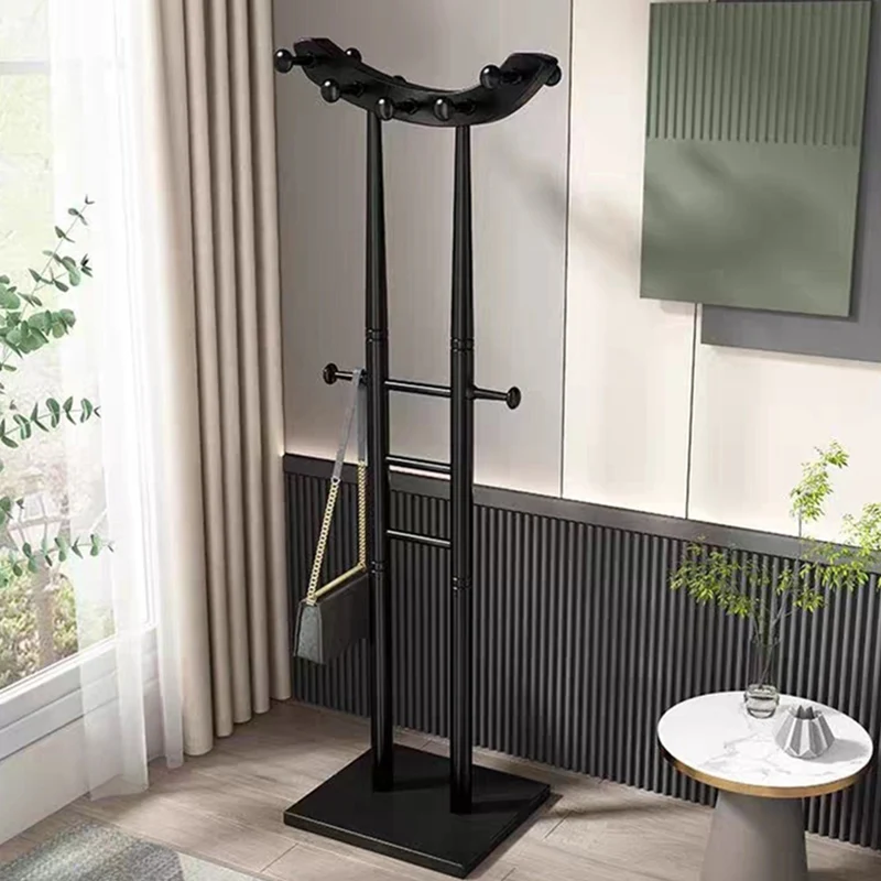 Modern Minimalist Boat-Shaped Hook Rubberwood MDF Display Rack For Living Room