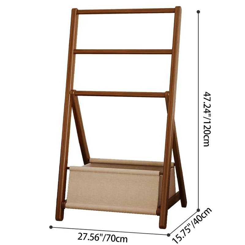 Modern Minimalist Triangular Structure Rounded Edges Bamboo Display Rack For Living Room