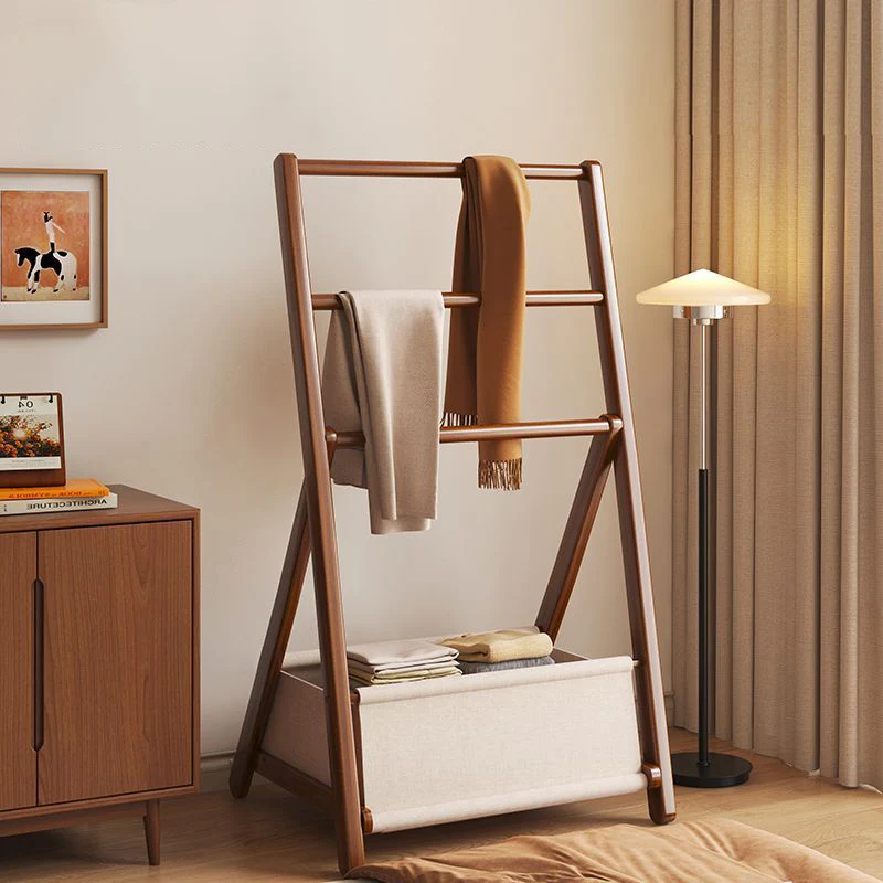 Modern Minimalist Triangular Structure Rounded Edges Bamboo Display Rack For Living Room