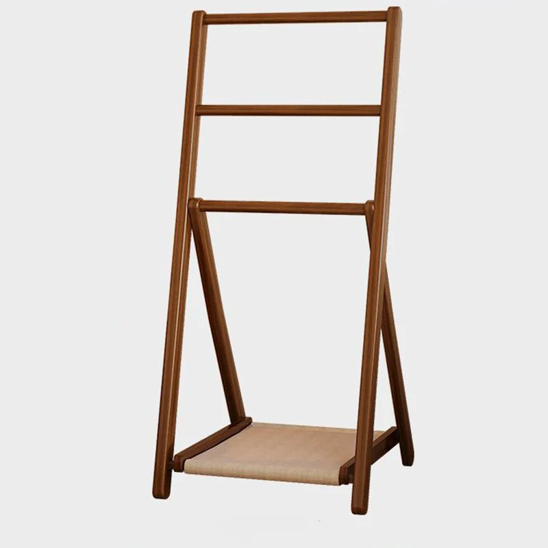 Modern Minimalist Triangular Structure Rounded Edges Bamboo Display Rack For Living Room