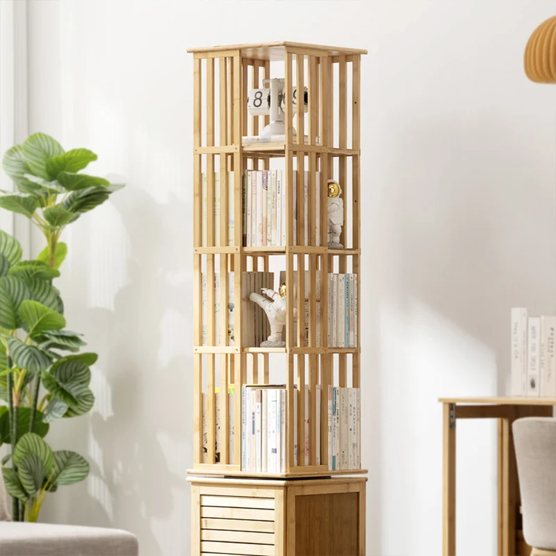 Modern Minimalist Rectangular Bamboo Medium Density Fiberboard Bookshelves 6/7-Tier For Home Office