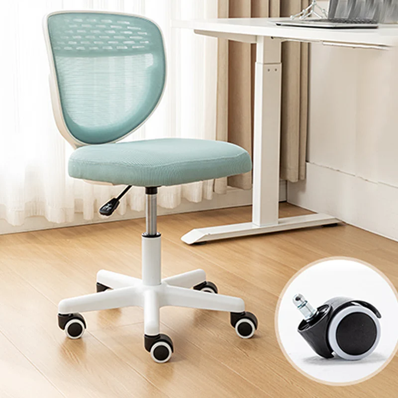 Contemporary Simplicity Round Mesh PP Desk Chair Backrest Armless For Home Office