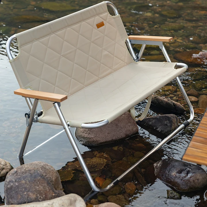 Modern Simplicity Rectangular Prismatic Foldable Oxford Fabric Aluminum Alloy Iron Chair Backrest Armrest For Outdoor