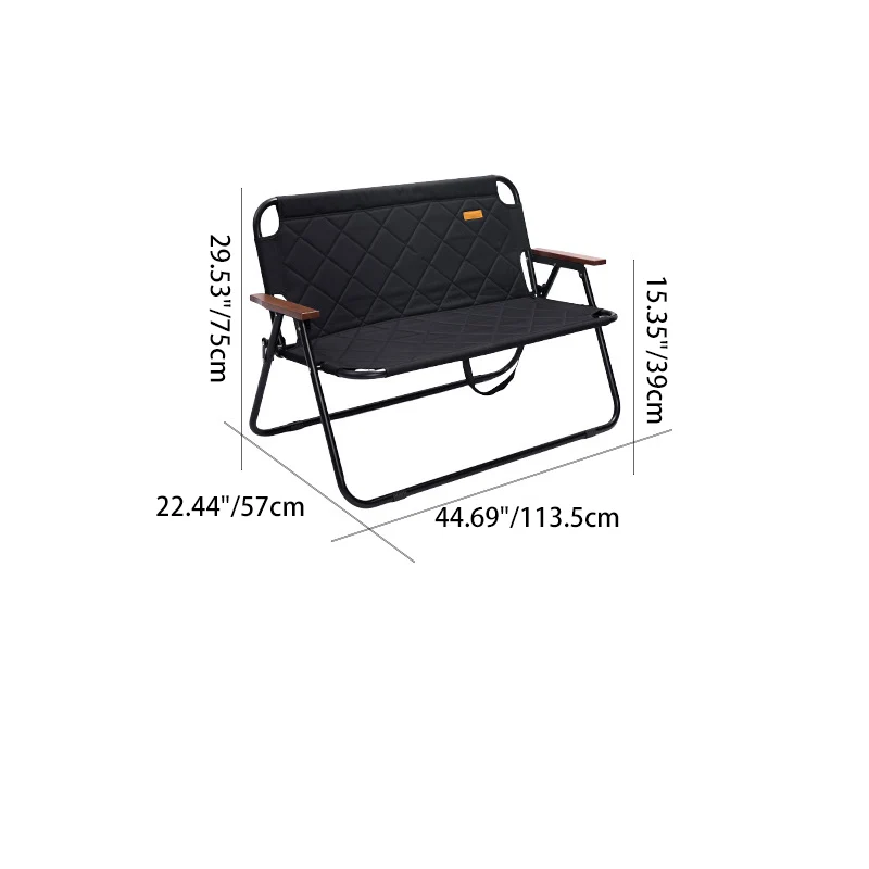 Modern Simplicity Rectangular Prismatic Foldable Oxford Fabric Aluminum Alloy Iron Chair Backrest Armrest For Outdoor