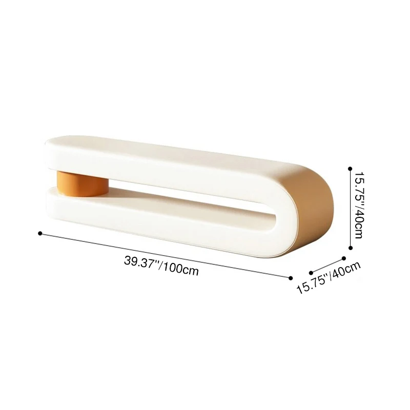 Modern Minimalist Curved Microfiber Leather Pine Wood Sponge Bench For Living Room
