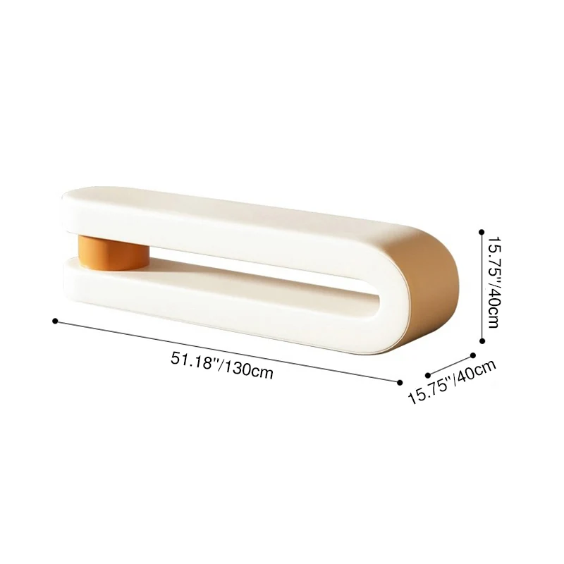 Modern Minimalist Curved Microfiber Leather Pine Wood Sponge Bench For Living Room