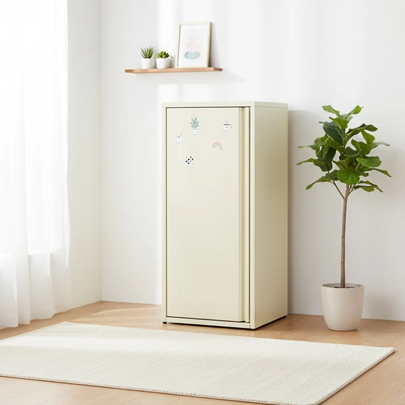 Modern Minimalist Rectangular Cold-Rolled Steel Storage Cabinet 3-Tier For Bedroom