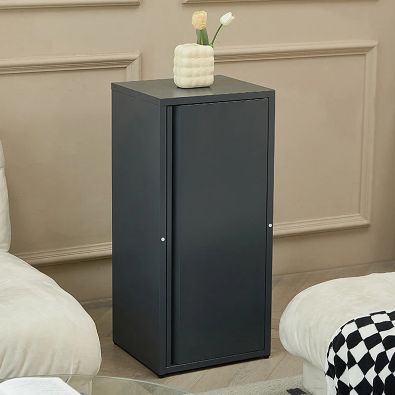 Modern Minimalist Rectangular Cold-Rolled Steel Storage Cabinet 3-Tier For Bedroom