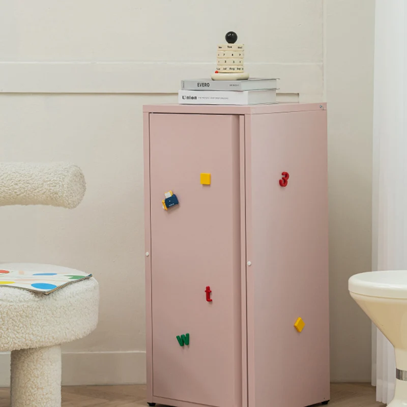 Modern Minimalist Rectangular Cold-Rolled Steel Storage Cabinet 3-Tier For Bedroom