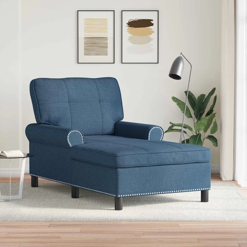 Chaise Lounge Azul tecido 91 x 157 x 91 cm
